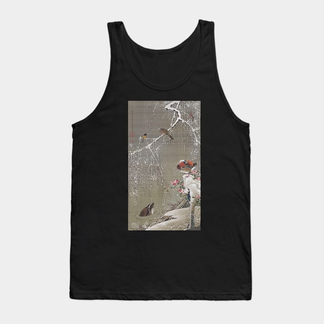 Ito Jakuchu: Mandarin Ducks in Snow (Setchu En-o-zu) Tank Top by topower